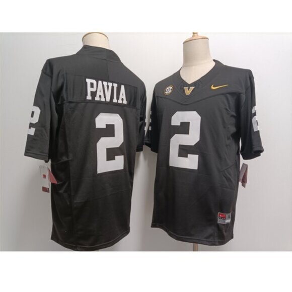Mens Kids Youths Diego Pavia Black Vapor Stitched Jersey - Picture 2 of 2